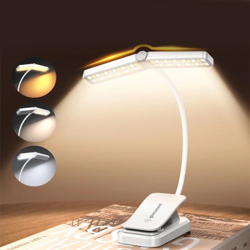 GLOCUSENT LED φακός διαβάσματος GLCSNTA2902, επαναφορτιζόμενος, έως 63lm, λευκός