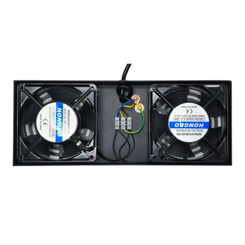 POWERTECH cooling fan για rack NETW-0045, 2x fans με μεταλλικό tray, 1.5m καλώδιο schuko, 33x13cm