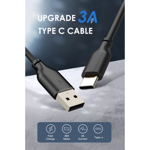 CABLETIME καλώδιο USB-C σε USB CT-CMAMN1, 3A, 480Mbps, 2m, μπλε