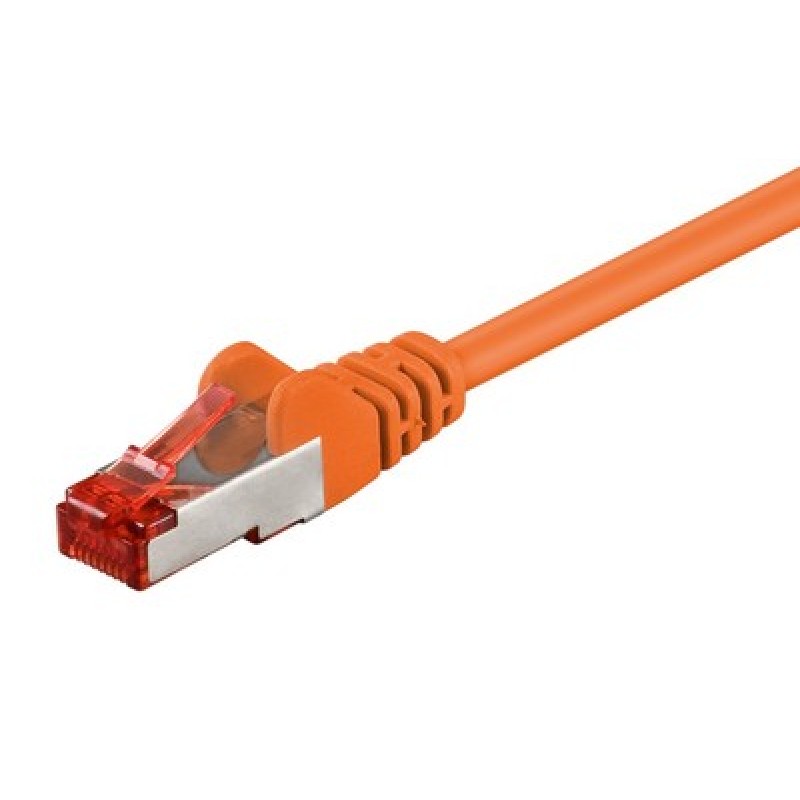 GOOBAY καλώδιο δικτύου 93340, CAT 6 S/FTP, copper, 250MHz, 0.25m, πορτοκαλί