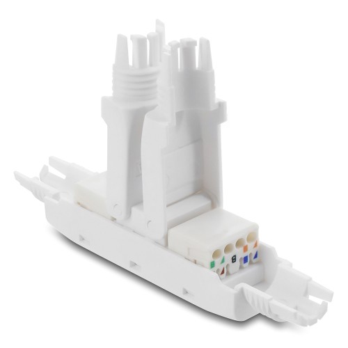 DELOCK σύνδεσμος LSA 91126, CAT 6A unshielded, tool-free, λευκός