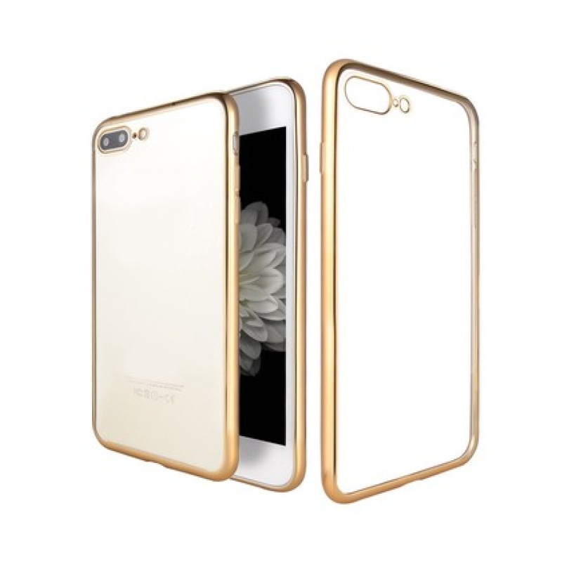 POWERTECH Θήκη Metal TPU για iPhone 7/8 Plus, Gold