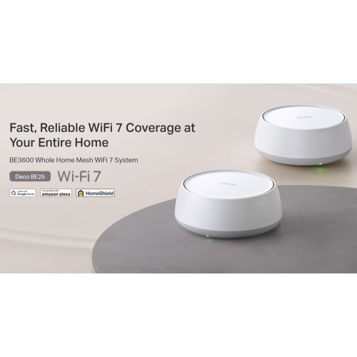 TP-LINK Home Mesh WiFi 7 System Deco BE25, 3600Mbps ΒΕ3600, Ver. 1.0