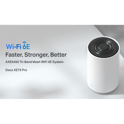 TP-LINK Home Mesh WiFi 6E System Deco XE75 Pro, 5400Mbps AXE5400, V3.0