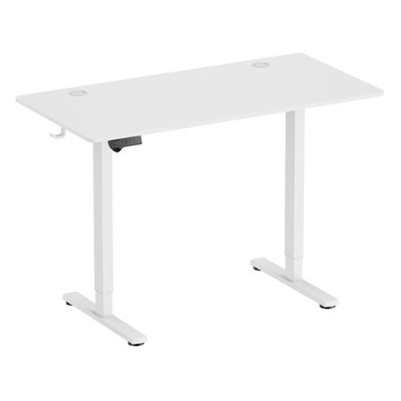 BRATECK ηλεκτρικό γραφείο S23-22R-B-WH με ρυθμιζόμενο ύψος, 1200x600x720~1180mm, λευκό