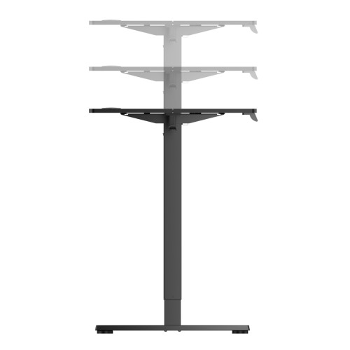 BRATECK ηλεκτρικό γραφείο S23-22R-B-BK με ρυθμιζόμενο ύψος, 1200x600x720~1180mm, μαύρο