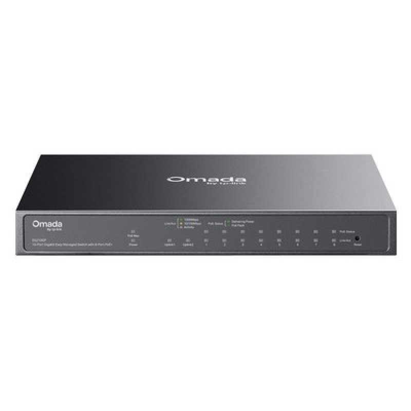 TP-LINK easy managed switch ES210GP, 10x Gigabit θύρες, PoE+, V1.0