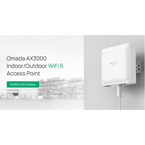 TP-LINK access point EAP650 D120-Outdoor, WiFi 6, 3000Mbps AX3000, Mesh, V1.0