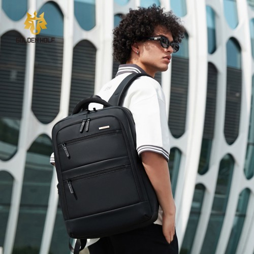 GOLDEN WOLF τσάντα πλάτης GB00707 με θήκη laptop 15.6