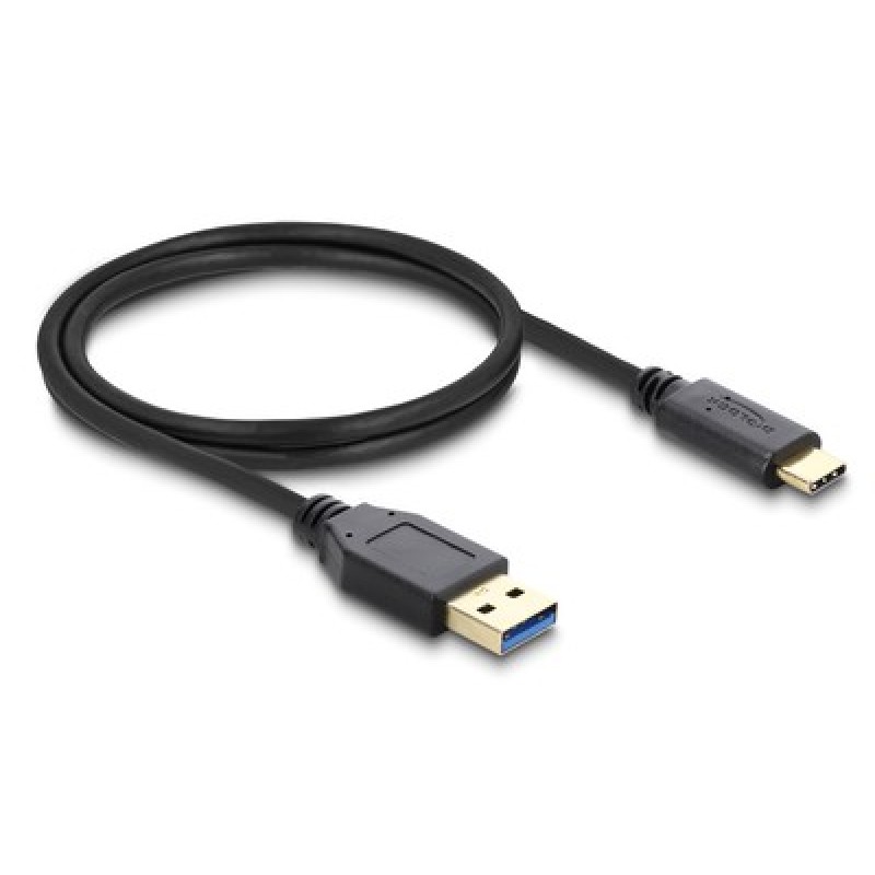 DELOCK USB Καλώδιο από USB 3.1 Type-A σε USB Type-C, Black, 1m