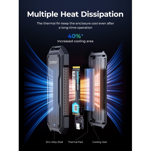 ORICO θήκη για M.2 NVME/NGFF SSD OXS2C3-G2, 10Gbps, γκρι