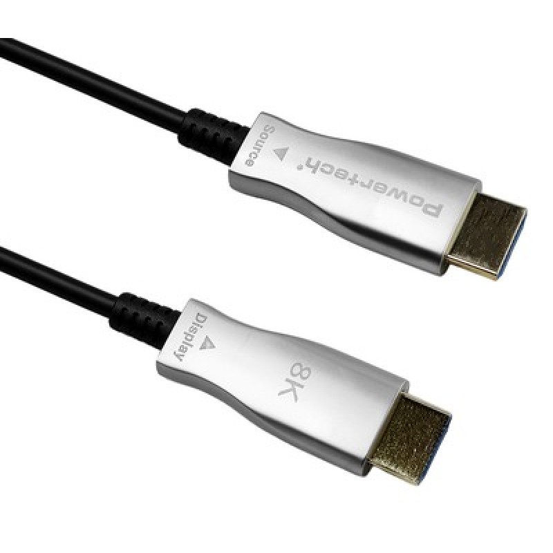 POWERTECH καλώδιο HDMI 2.1 CAB-H193 με Ethernet, 8K/60Hz, 48 Gbps, 20m, μαύρο