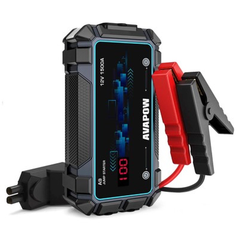 AVAPOW εκκινητής μπαταρίας αυτοκινήτου A9 με φακό, 12V/2500A, 8000mAh