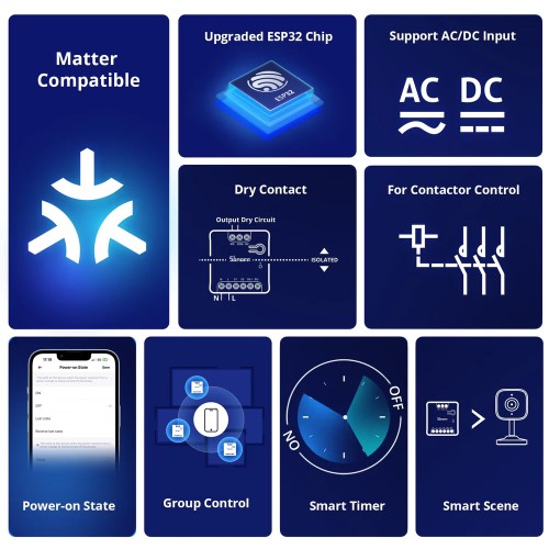SONOFF smart διακόπτης MINI-D, WiFi, συμβατός με Matter, λευκός