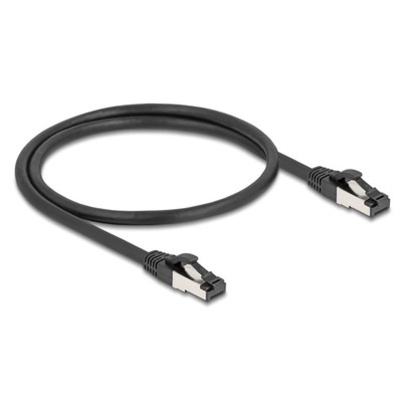 DELOCK καλώδιο δικτύου 80570, CAT 8.1 S/FTP, copper, 2000MHz, 0.50m, μαύρο