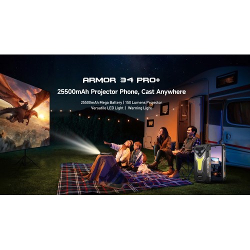 ULEFONE smartphone Armor 34 Pro Plus με βιντεοπροβολέα, 6.95