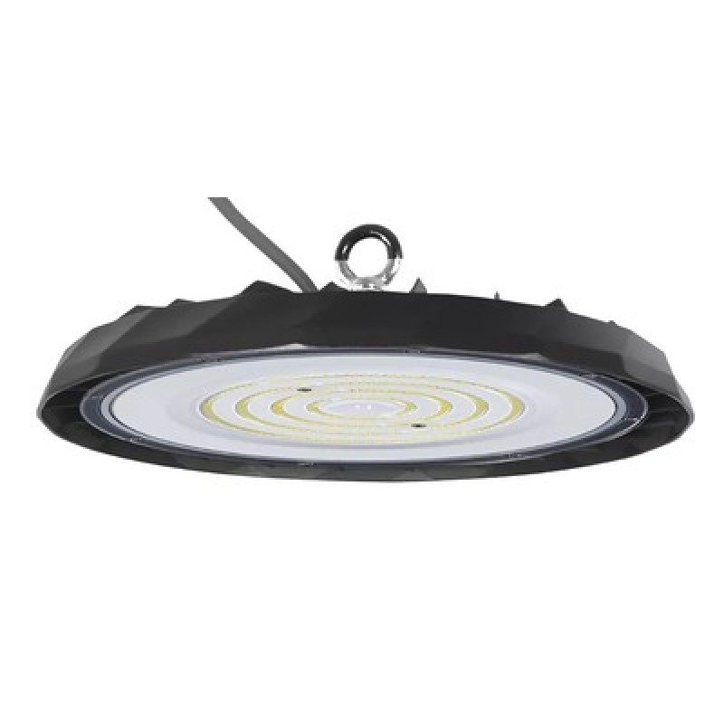POWERTECH LED φωτιστικό καμπάνα PT-1557, 100W, 6500K, Φ30x4cm, IP65, μαύρο