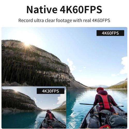 SJCAM action camera SJ8 Pro, οθόνη αφής, 12MP/4K, WiFi, αδιάβροχη θήκη, μαύρη