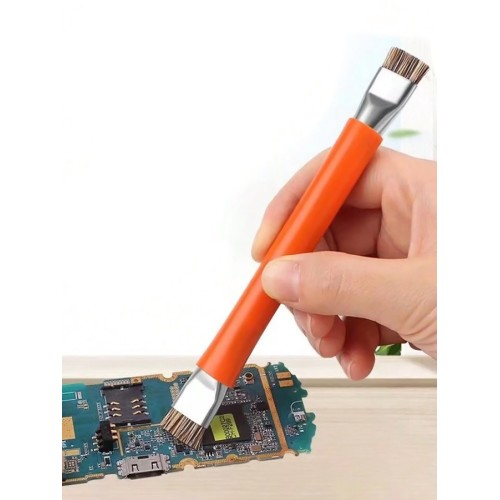 BEST αντιστατική βούρτσα καθαρισμού BST-71-OR με διπλή κεφαλή, πορτοκαλί