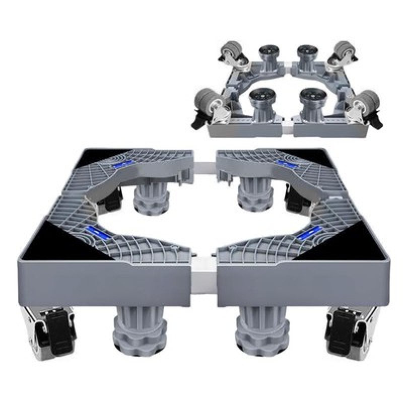 HOME USE βάση λευκών συσκευών HUH-0265 με ρόδες, ρυθμιζόμενη 42-66cm, έως 250kg, γκρι