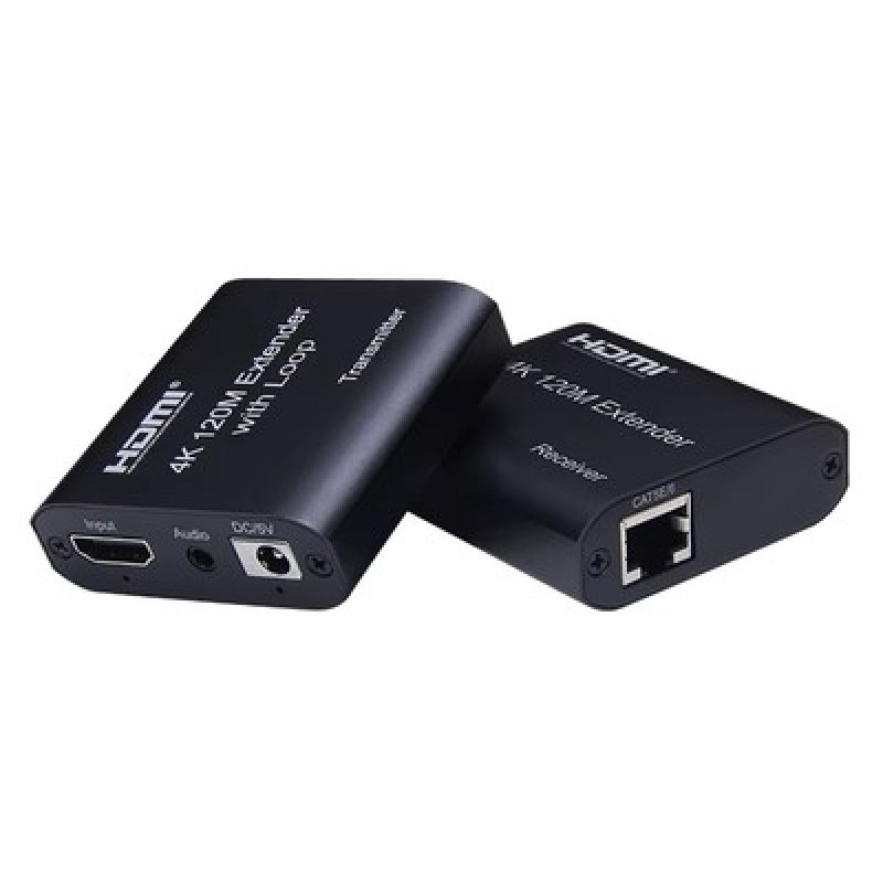 POWERTECH HDMI video extender CAB-H195 μέσω καλωδίου RJ45, 4K/30Hz, με loop, έως 120m