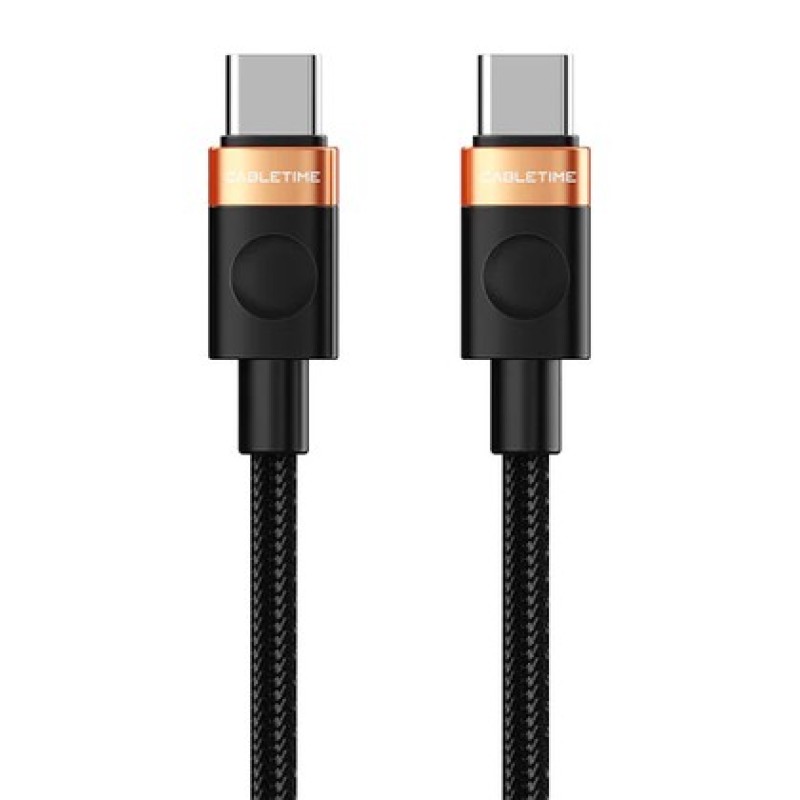 CABLETIME καλώδιο USB-C CT-CM60, 60W, 480Mbps, 1m, μαύρο