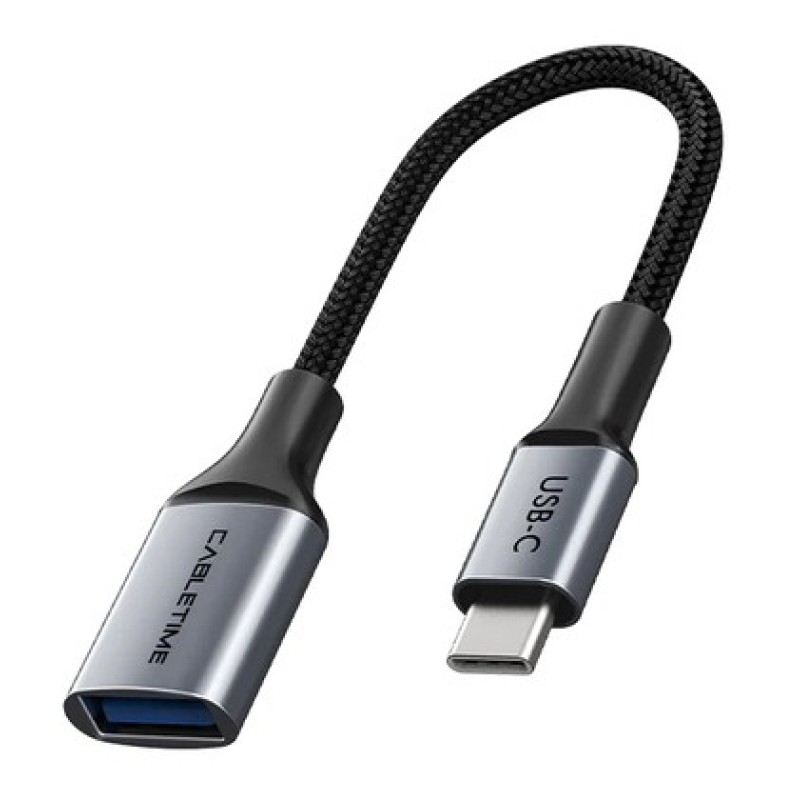 CABLETIME αντάπτορας USB-C σε USB CT-CMAF3.0, 5Gbps, γκρι