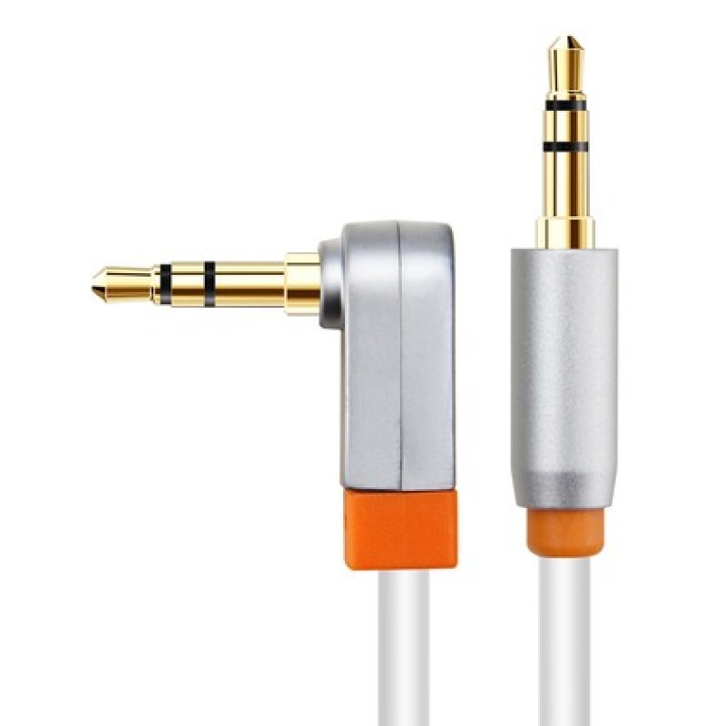 CABLETIME καλώδιο ήχου 3.5mm CT-AV311-P11RG, γωνιακό, gold plated, 3m, λευκό