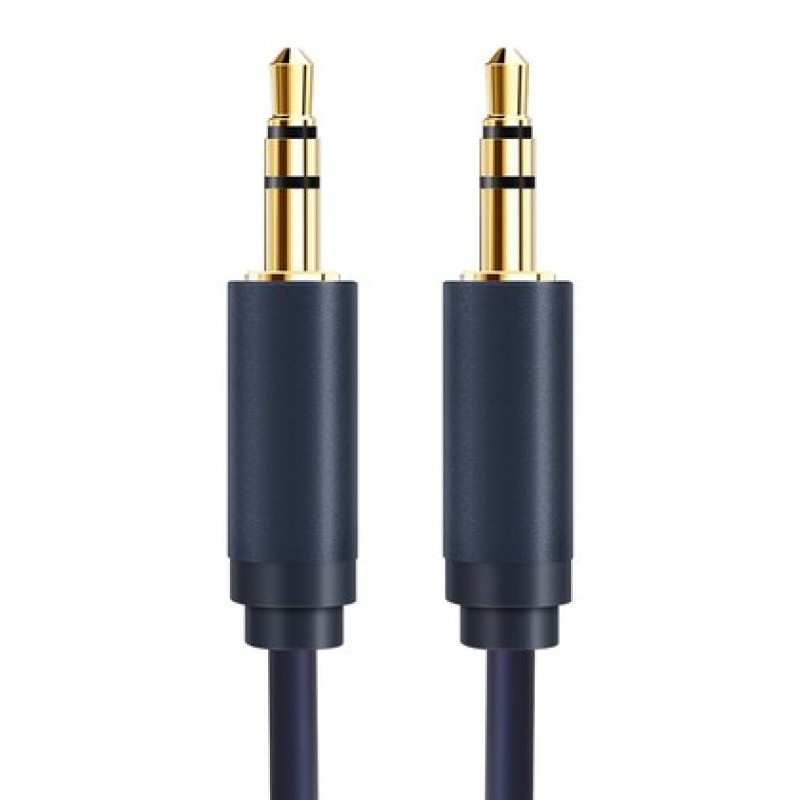CABLETIME καλώδιο ήχου 3.5mm CT-AV301-H11G, gold plated, 5m, μπλε