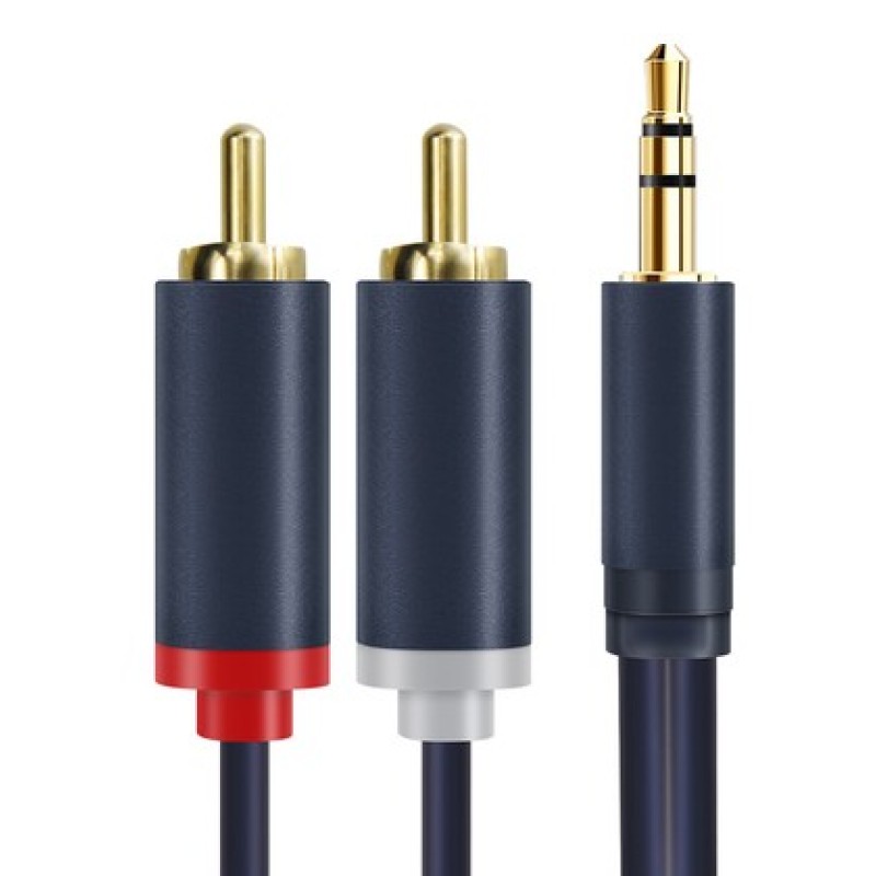 CABLETIME καλώδιο ήχου 3.5mm σε 2x RCA CT-AV303-H12G, 15m, μπλε