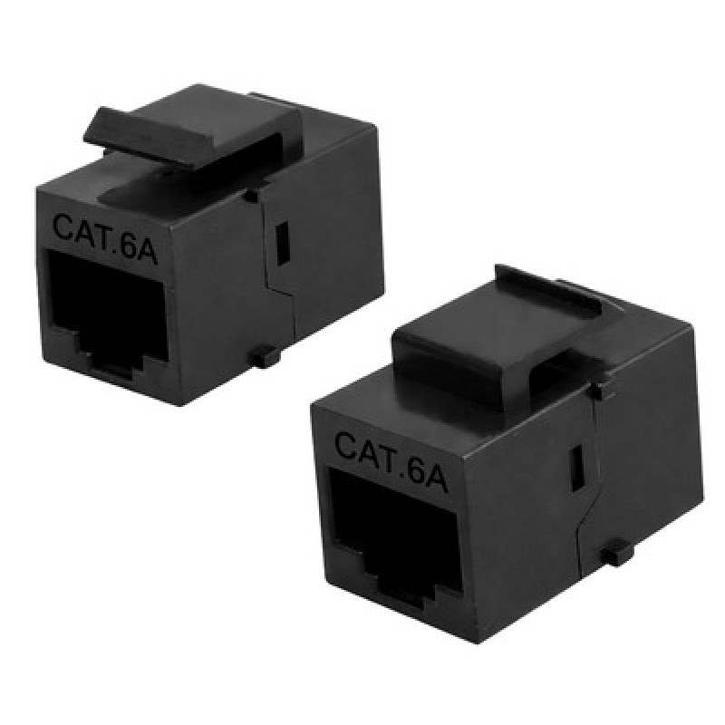 POWERTECH Keystone module RJ45 CAB-N463, CAT 6A UTP, μαύρο