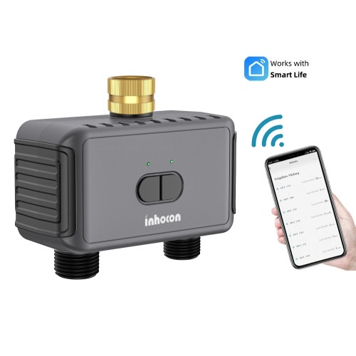 INHOCON smart προγραμματιστής ποτίσματος SGW08W, 2 θέσεων, WiFi, IP55