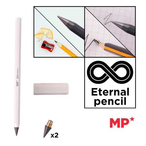MP eternal μολύβι PE560 με γόμα & 2x ανταλλακτικές μύτες, λευκό