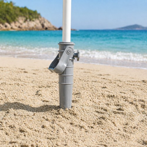 BRUNO βιδωτή βάση ομπρέλας θαλάσσης BRN-0288, γκρι