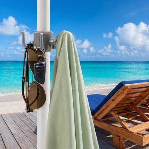 BRUNO κρεμάστρα ρούχων για ομπρέλα θαλάσσης BRN-0289, γκρι