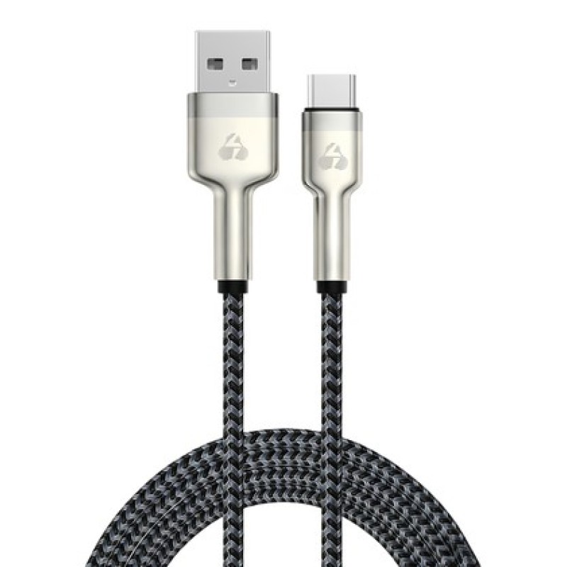 POWERTECH καλώδιο USB-C σε USB PTR-0199, PD 60W, 480Mbps, 1m, μαύρο/γκρι