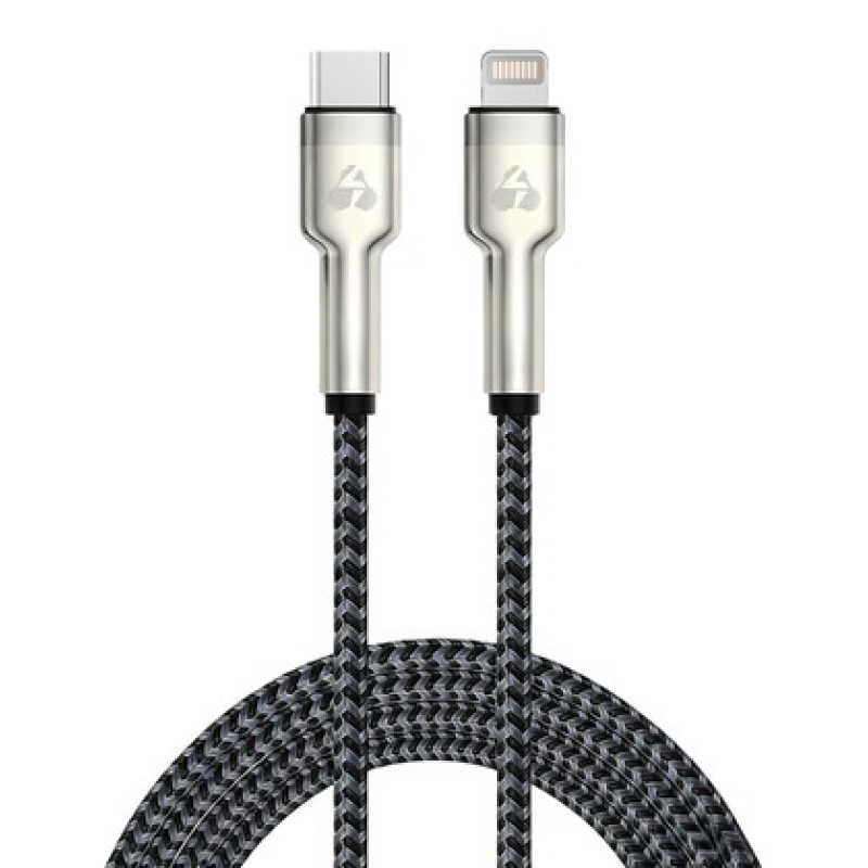 POWERTECH καλώδιο Lightning σε USB-C PTR-0200, PD 27W, 480Mbps, 1m, μαύρο/γκρι