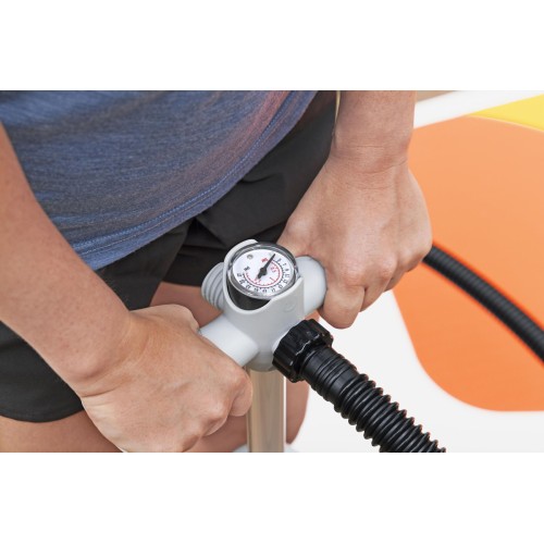 BESTWAY τρόμπα χειρός 62227 με μανόμετρο, 1.8/3.45lt, 7/23PSI, μαύρη
