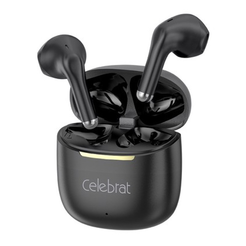 CELEBRAT earphones με θήκη φόρτισης W79, True Wireless, 13mm, 30/300mAh, μαύρα