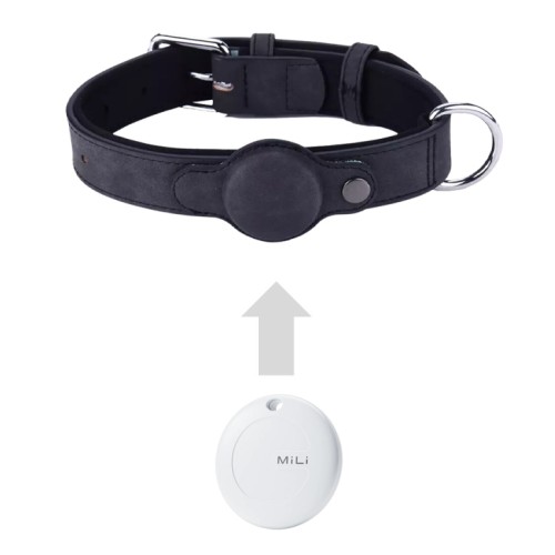 MILI κολάρο με θήκη smart tag MiCollar για σκύλους, large, μαύρο