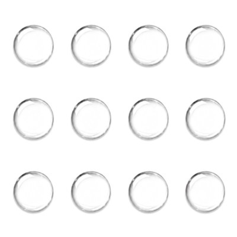 HOME USE στοπ πόρτας HUH-0264, αυτοκόλλητο, PU πλαστικό, 25x10mm, διάφανο, 12τμχ
