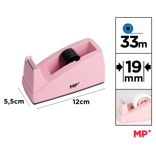 MP βάση κολλητικής ταινίας PA528P, 19mm x 33m, διάφορα χρώματα, 1τμχ