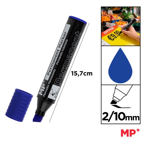 MP ανεξίτηλος μαρκαδόρος PE549-01, 2-10mm μύτη, μπλε