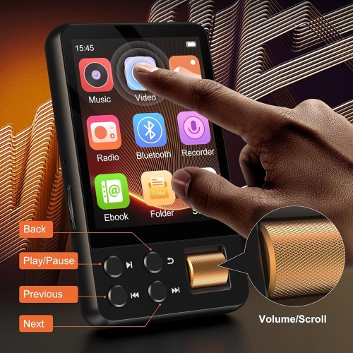 RUIZU MP3 player M19 με οθόνη αφής 2.4