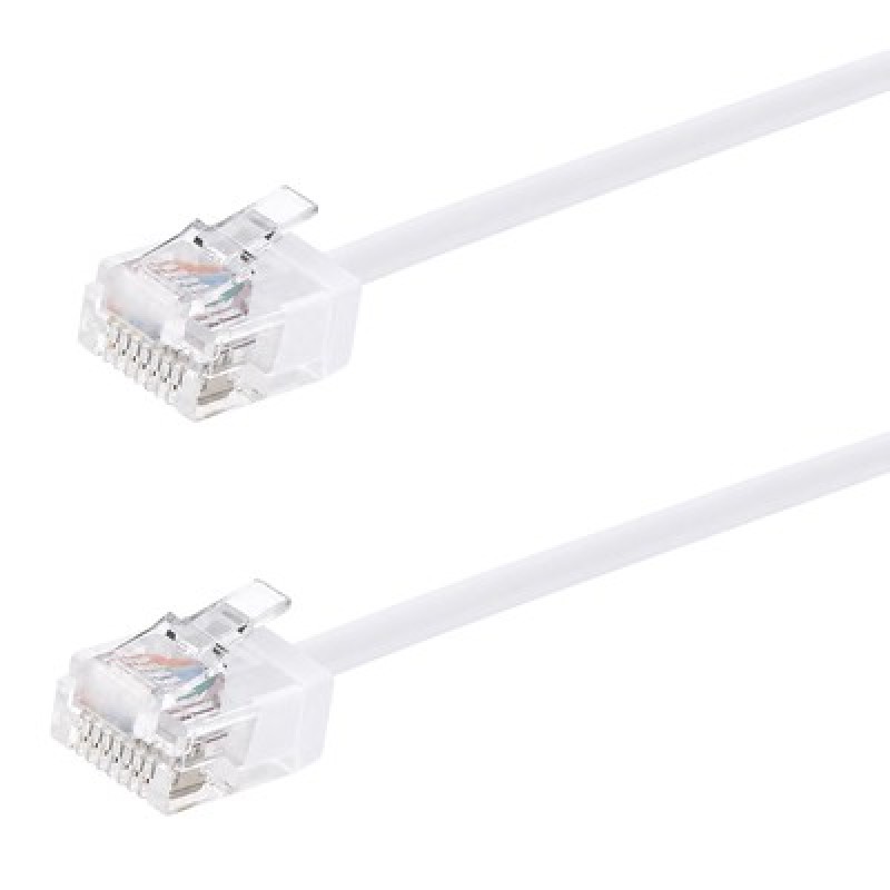 POWERTECH καλώδιο δικτύου CAB-N472, Cat 6A U/UTP, ultra slim, copper, 500MHz, 2m, λευκό