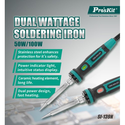 PROSKIT κολλητήρι SI-139NB, 50/100W, 400/500°C