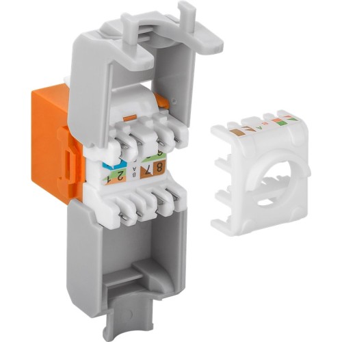 GOOBAY Keystone module RJ45 CAT 6A 90690, UTP, πορτοκαλί