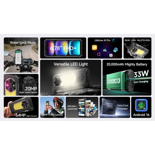 ULEFONE smartphone RugKing 5 Pro, 6.78