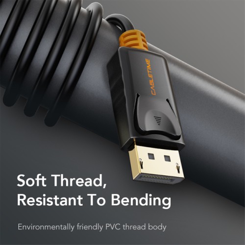 CABLETIME καλώδιο DisplayPort CT-AV585-01G, 4K/60Hz, 1.8m, μαύρο