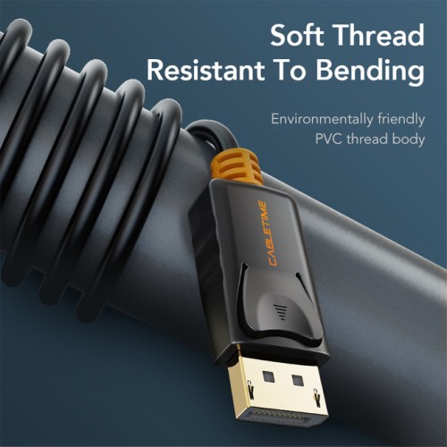 CABLETIME καλώδιο DisplayPort σε HDMI CT-AV585-02G, 1080p/60Hz, 1.8m, μαύρο